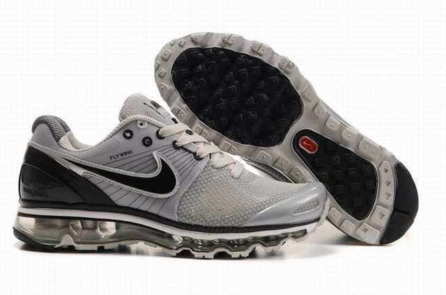 Nike Air Max 2009 Mens Mesh Grey Black Shoes Online - Click Image to Close